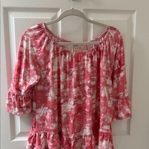 Style & Co. Pink and White Blouse